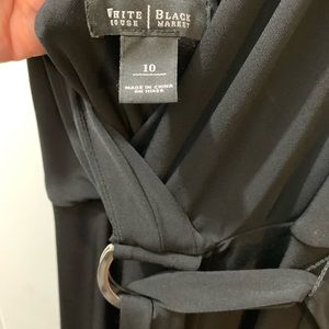 WHBM Halter Maxi Dress. Black. Cross front